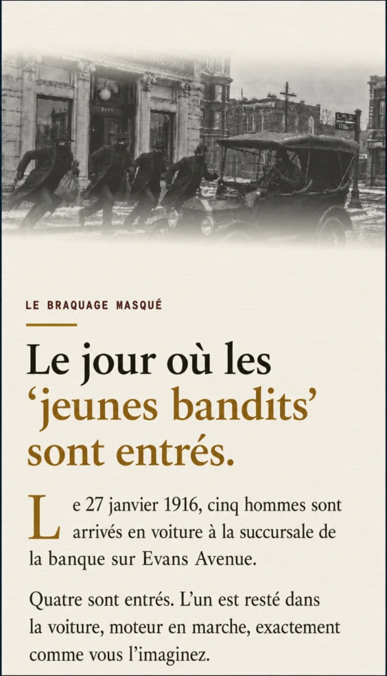 Aperçu du numéro de lancement de Rooted Chicago Field Notes, consacré au braquage du Washington Park National Bank en 1916.